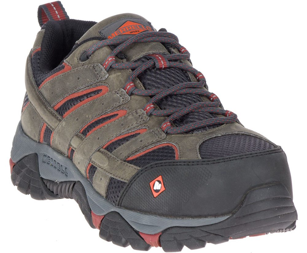 Buty Sportowe Merrell Męskie Brązowe - Moab Vertex Vent Comp Toe - 956413-TEH